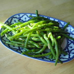 vitlöksstekta haricots