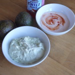 avokadosås och sweetchilisås